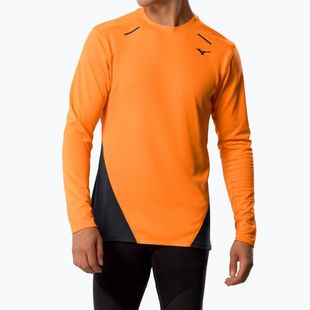 Pánske bežecké tričko longsleeve Mizuno Tech Thermal Charge tangelo