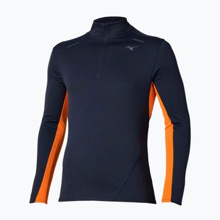 Pánske bežecké tričko longsleeve Mizuno Tech Thermal Charge Half Zip baritone blue