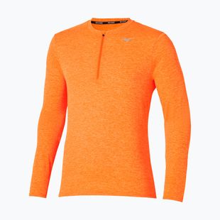 Pánske bežecké tričko longsleeve Mizuno Core Impulse Half Zip Tee tangelo