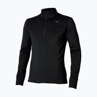 Pánske bežecké tričko longsleeve Mizuno Active Warm Half Zip black