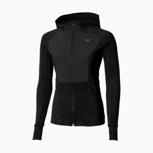 Dámska bežecká bunda Mizuno Active Warm Hybrid Full Zip Hooded black