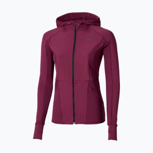 Dámska bežecká bunda Mizuno Active Warm Hybrid Full Zip Hooded dark purple