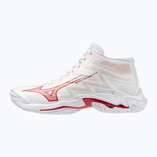 Dámske volejbalové topánky Mizuno Wave Lightning Elite Mid white/rose elegance/lava falls