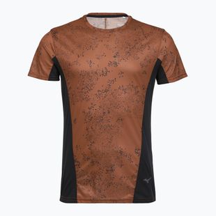 Pánske bežecké tričko Mizuno Active DryAeroFlow Graphic copper brown