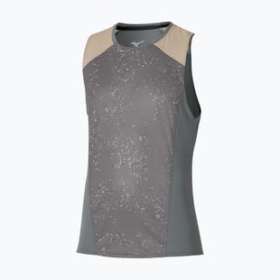 Pánske bežecké tričko  Mizuno Active DryAeroFlow Graphic Tank Top lava smoke