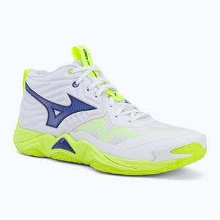 Volejbalové topánky Mizuno Wave Momentum Elite Mid white/lightning yellow/dazzling blue