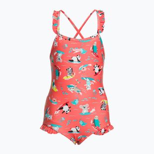 Speedo Detské jednodielne plavky Digital Frill Thinstrap Orange 8-1288115155