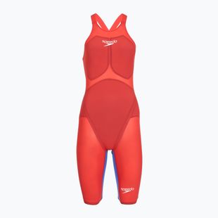 Dámske jednodielne plavky  Speedo Fastskin LZR Pure Valor 2.0 Openback Kneeskin flame red/cobalt pop