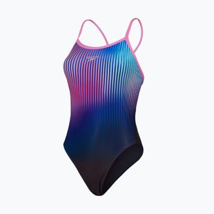 Jednodielne plavky Speedo Placement Digital Turnback black/kiki pink/picton blue