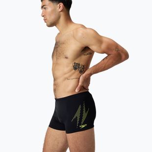 Pánske plavky Speedo Hyper Boom Placement black/hyper yellow