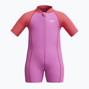 Detské jednodielne plavky Speedo Learn To Swim Neoprénové neón violet