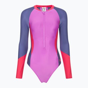 Dámske jednodielne plavky Speedo Colour Block neon violet