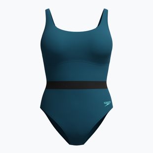Dámske jednodielne plavky Speedo Shaping LuniaGlow One Piece dark teal