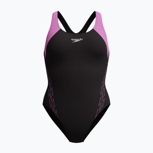 Dámske jednodielne plavky Speedo HyperBoom Splice Racerback neon violet