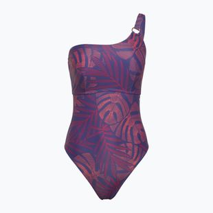 Dámske jednodielne plavky Speedo Shaping Printed Asymmetric hapuna blue