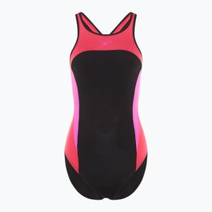 Speedo dámske jednodielne plavky High Neck Splice Cross Back malpberry výplň