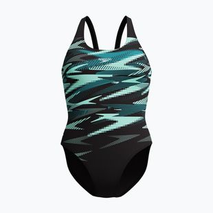 Dámske jednodielne plavky Speedo Hyperboom Placement Muscleback dark teal
