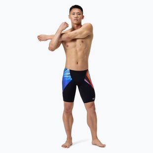 Pánske plavky Speedo Placement Digital V-Cut Jammer lava blur/speedo black