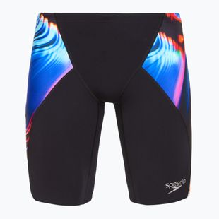 Pánske plavky Speedo Placement Digital V-Cut Jammer lava blur/speedo black