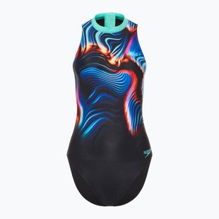 Dámske jednodielne plavky Speedo Printed Hydrasuit speedo black