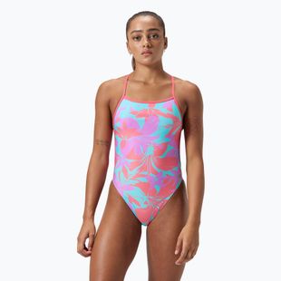 Speedo dámske jednodielne plavky Allover Digital Vback kaluna floral/arctic glass