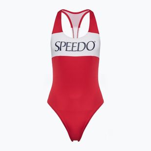 Dámske jednodielne plavky Speedo Colourblock Racerback high risk red