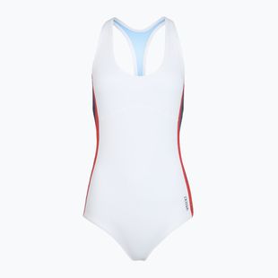 Dámske jednodielne plavky Speedo Jetstream Boyleg bright white