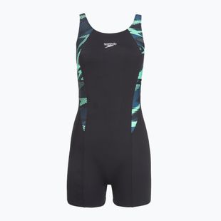 Dámske jednodielne plavky Speedo HyperBoom Splice Legsuit dark teal
