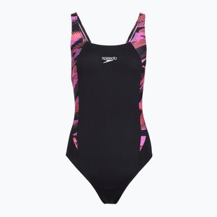 Dámske jednodielne plavky Speedo HyperBoom Splice Muscleback neon violet