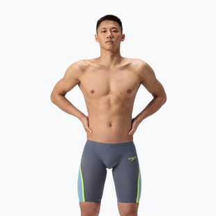 Pánske plavky Speedo Fastskin LZR Intent 2.0 Jammer grey lead/acadia blue/hyper yellow