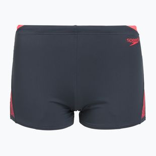 Pánske plavky boxerky Speedo Hyper Boom Splice grey lead/neon coral