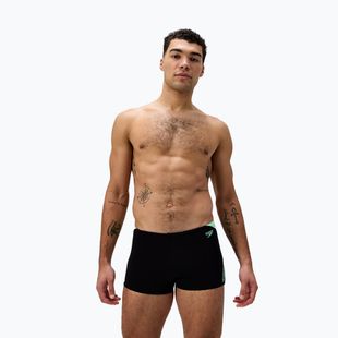 Pánske plavky boxerky Speedo Hyper Boom Splice black/alfalfa green
