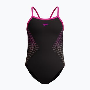 Detské jednodielne plavky Speedo Platisol Placement Thinstrap Muscleback flare pink