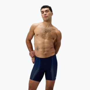 Pánske plavecké jammery Speedo Duo Logo Print Mid Jammer navy/sugar blue