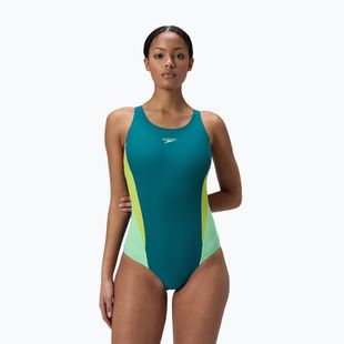 Dámske jednodielne plavky Speedo Colourblock 2.0 deep emerald