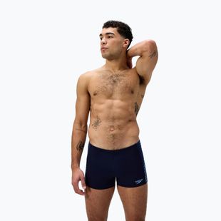 Pánske plavky boxerky Speedo Endurance+ Tech Panel Aquashort navy/sugar blue