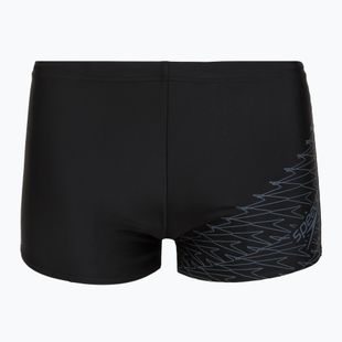 Pánske plavky boxerky Speedo Medley Logo Aquashort black/lead grey