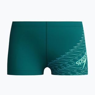 Detské plavecké boxerky Speedo Medley Logo Aquashort deep emerald/alfalfa green