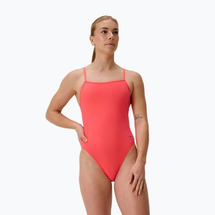 Dámske jednodielne plavky Speedo FL Solid V-Back neon coral