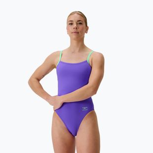Dámske jednodielne plavky Speedo FL Solid Flyback 2.0 indigo glow/alfalfa green