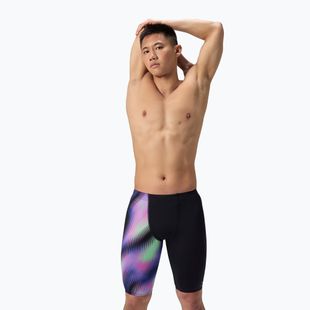 Pánske  plavky jammery Speedo ML One-Leg Printed blurry glass/black