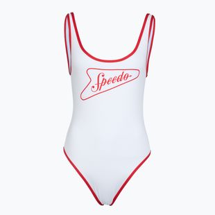 Dámske jednodielne plavky Speedo Solid Bound Scoop high risk red/bright white