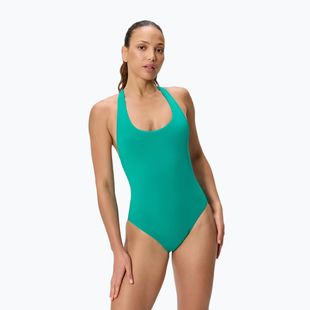 Dámske jednodielne plavky Speedo Solid Scoop Neck peacock teal