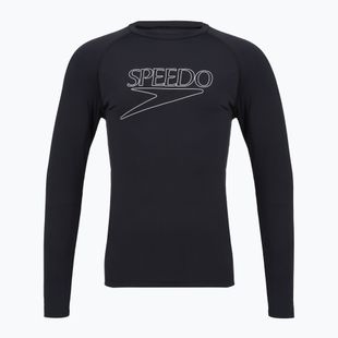 Pánske plavecké tričko longsleeve Speedo Endurance+ Logo Rash Guard anthracite