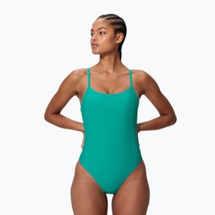 Dámske jednodielne plavky Speedo Solid Racerback peacock teal/peacoat