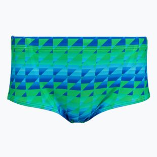 Pánske plavecké boxerky Speedo ML Printed 13.5 cm Brief quilted triangles/lagoon blue