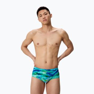 Pánske plavecké boxerky Speedo Printed 13.5 cm Brief sunset grove/green