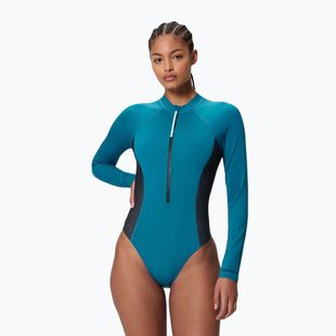 Dámske jednodielne plavky Speedo Scuba Flex Zip border blue/black