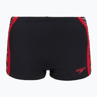 Pánske plavecké boxerky Speedo Hyperboom Splice Aquashort anthracite/high risk red