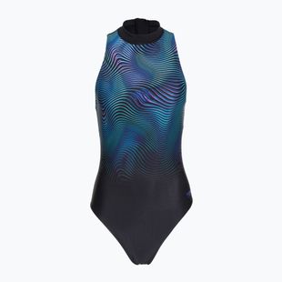 Dámske jednodielne plavky Speedo Print Hydrasuit anthracite